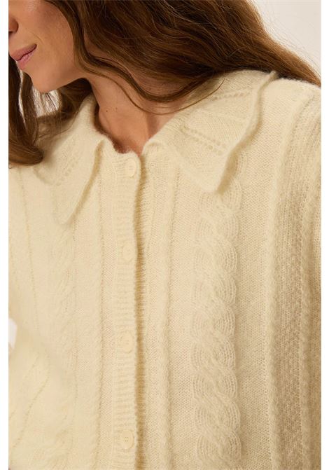 Des Petits Hauts Capucine Crème Super Kid Mohair and Baby Alpaca Cardigan Des Petits Hauts |  | 1H250037CREME